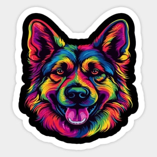 German Shepherd Smiling Sticker